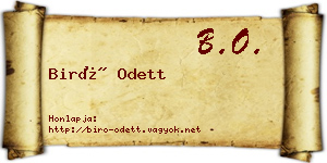 Biró Odett névjegykártya