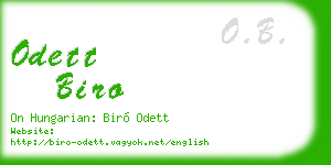 odett biro business card